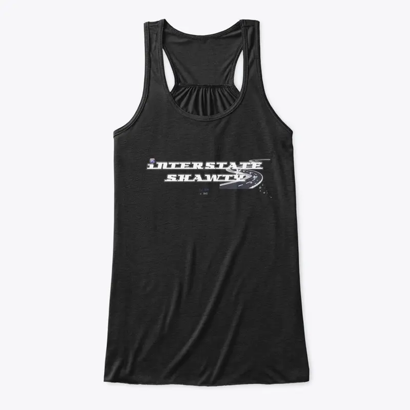 Interstate Shawty Tank Top White on Blk